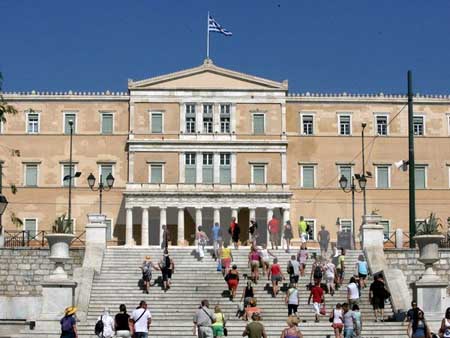 Người dân Hy Lạp tại thủ đô Athens.